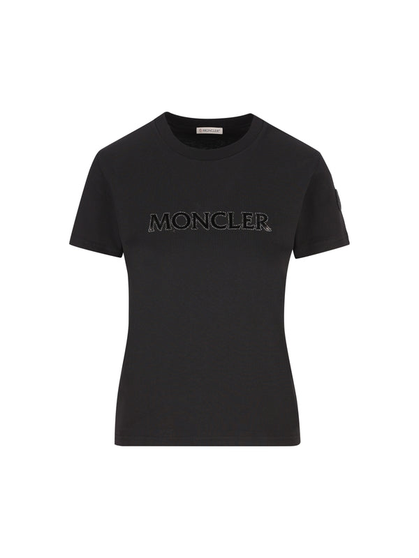 Rhinestone Logo Short Sleeve T-shirt - Jente