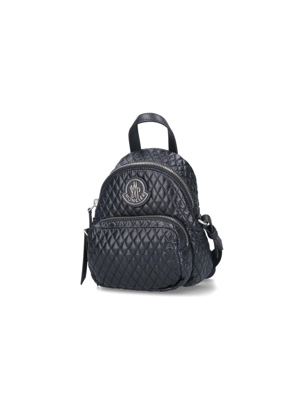 Logo Patch Quilted Nylon Backpack