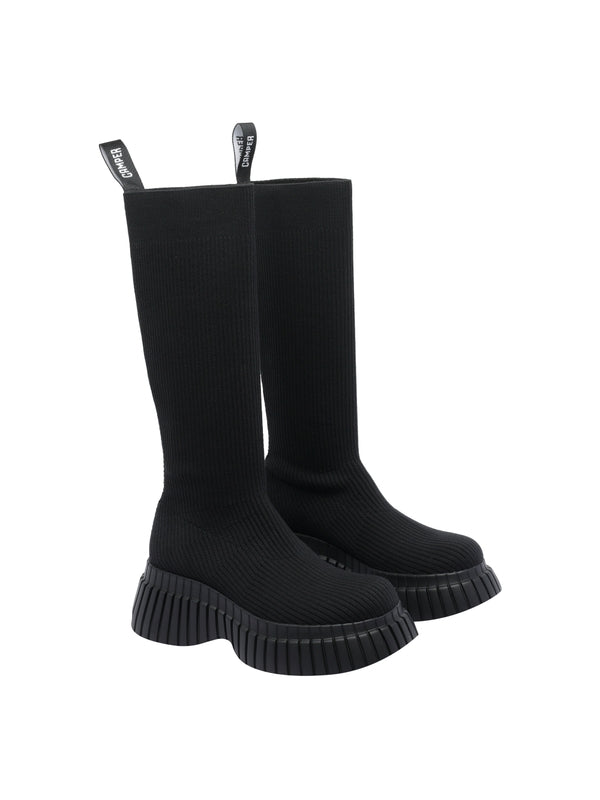 Camper Black High Boots