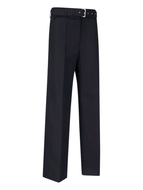 Virgin Wool Belt Pants