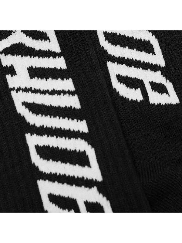 Intarsia logo hightop socks