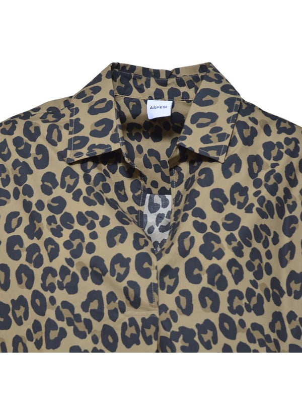 Aspesi Brown Leopard Shirts & Blouses