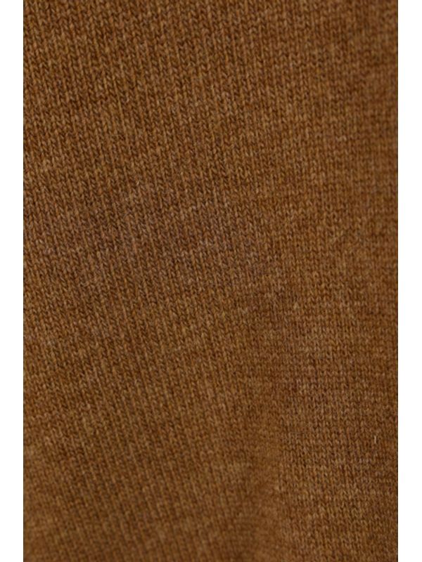 Tie Accent V-Neck Cashmere Wool Knit