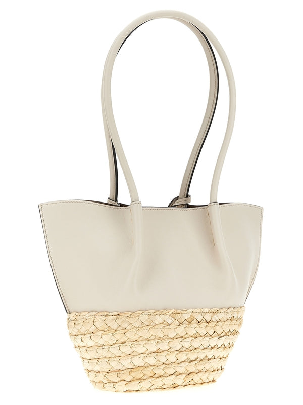 Bux Leather
  Raffia Small Tote Bag