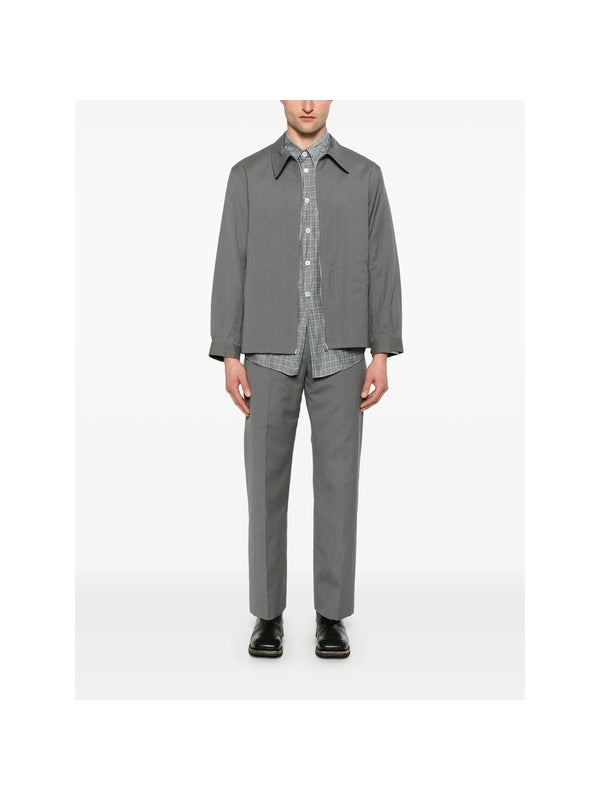 Wool Blend Zip-Up Jacket