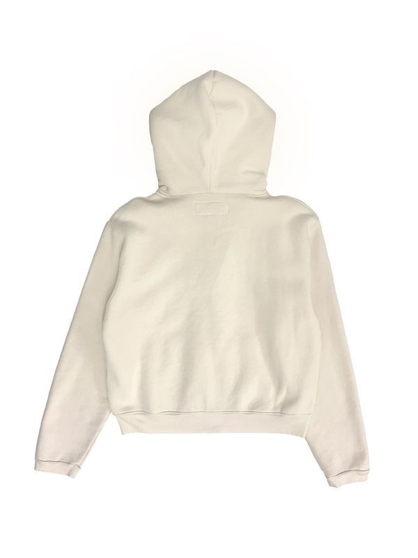 Applique Patch Crop Cotton Hood Zip-Up