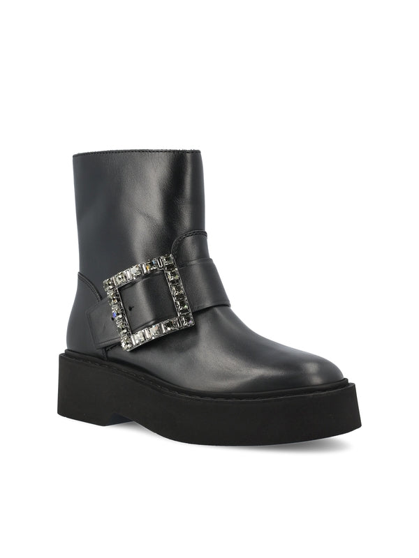 Viv Rangers Jewel Buckle Ankle Boots