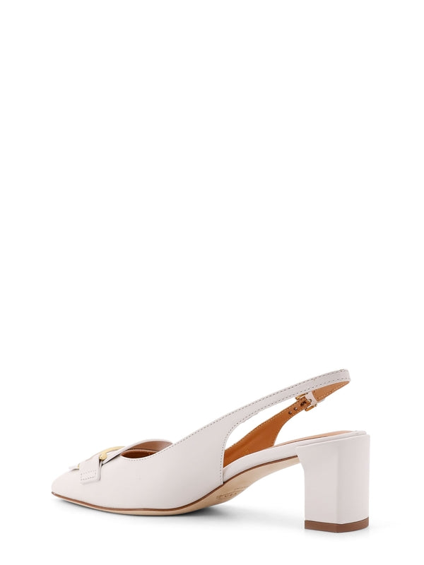 Tod'S White Slingback Heels