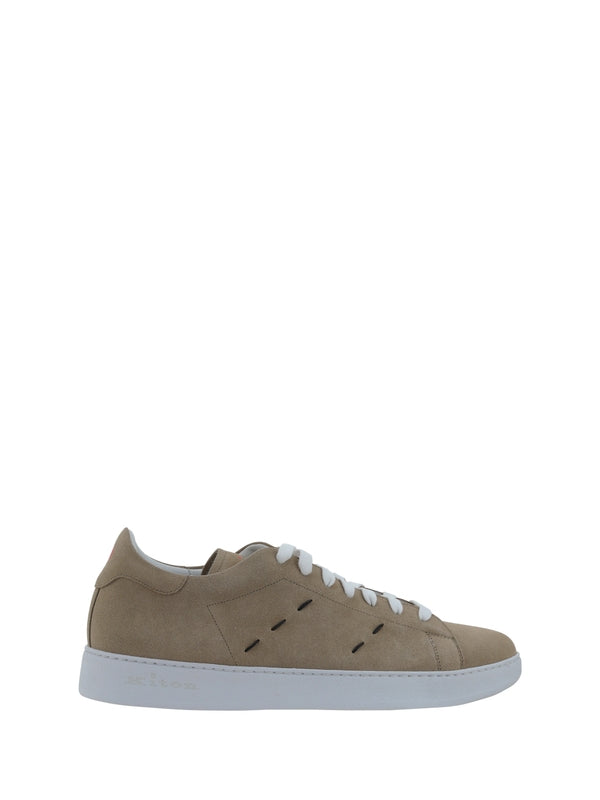 Kiton - Stitch Decor Suede Sneakers - Jente