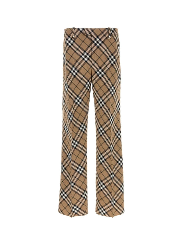 Vintage Check Wool Blend Pants