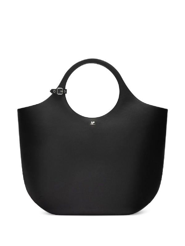 Courrèges - Holy Logo Leather Large Tote Bag - Jente