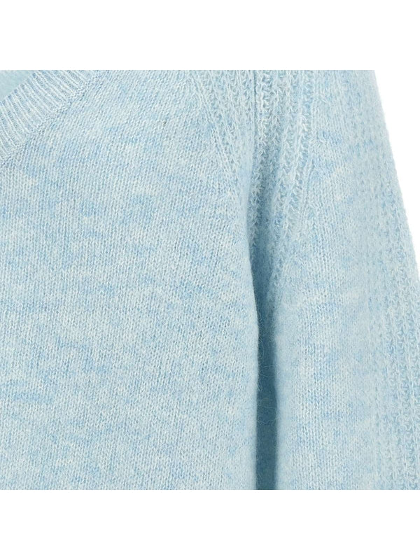 V-Neck Nylon Alpaca Wool Knit