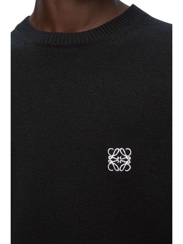 Anagram Logo Embroidered Wool Sweater