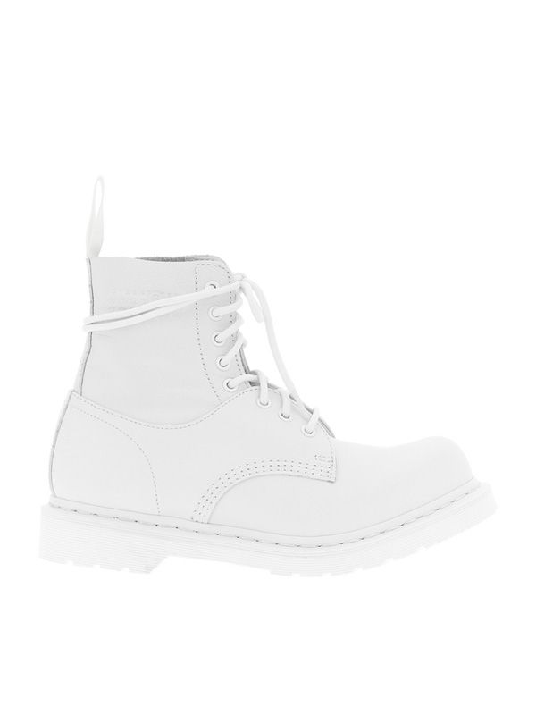Mm6 Maison Margiela White Lace-Up Boots