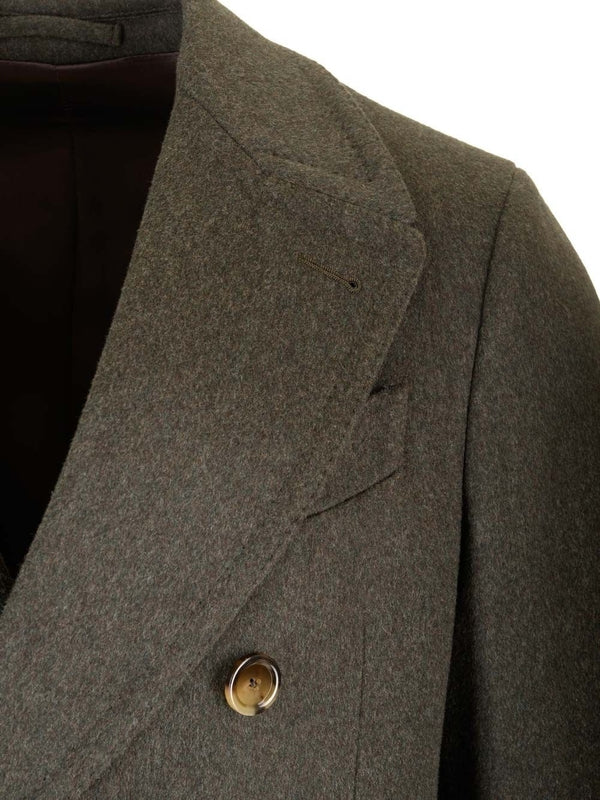 Wool Cashmere Double Breasted Coat