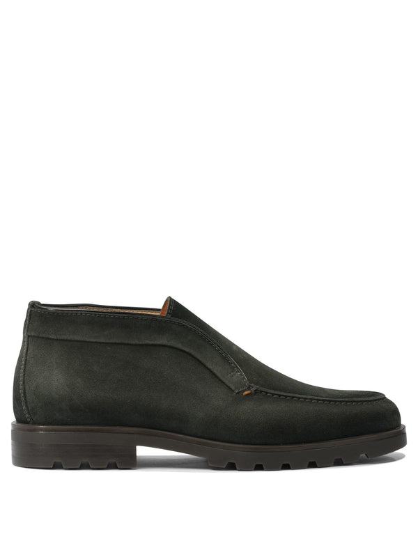 Santoni Green Ankle Boots
