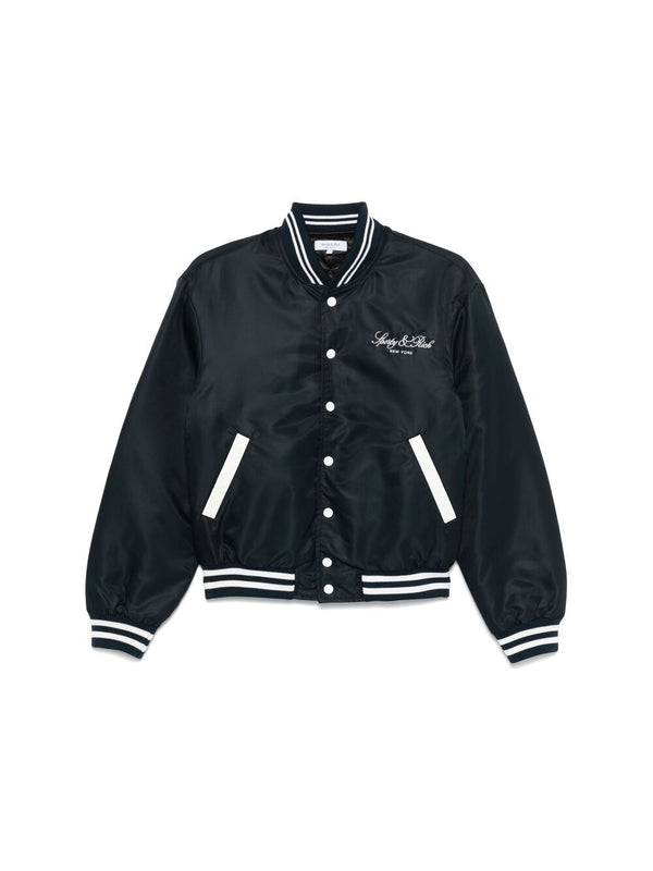 SPORTY & RICH - Wellness Logo Bomber Jacket - Jente