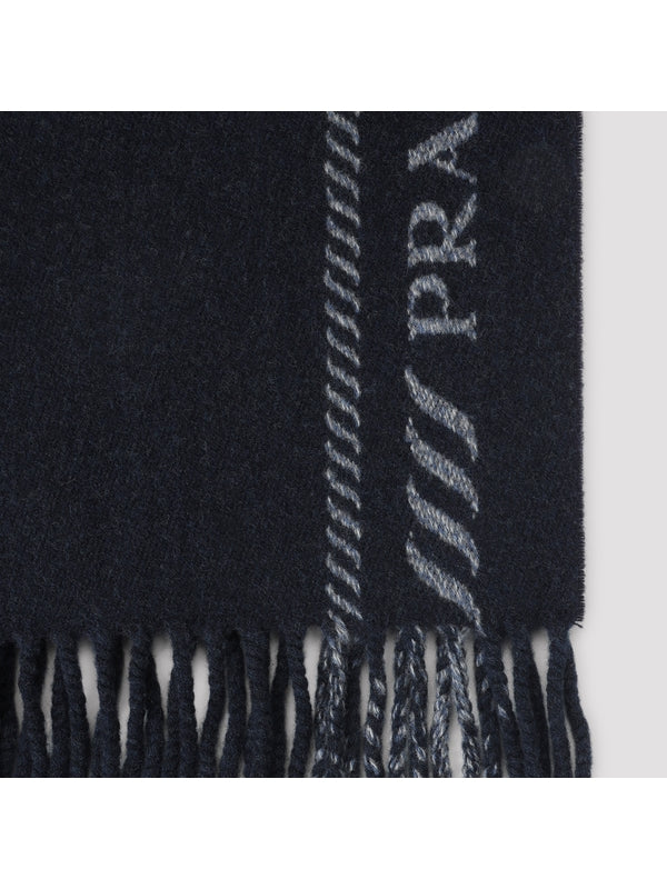 Prada Navy Wool Mufflers