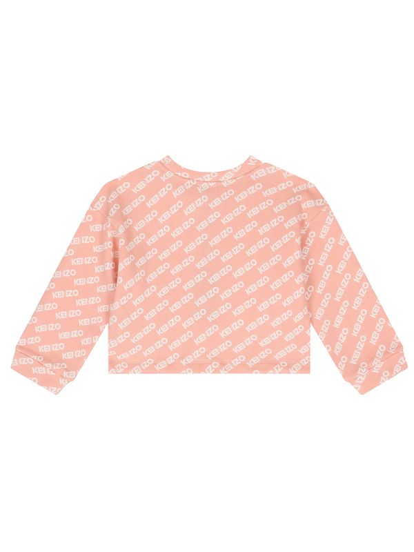 Allover Logo Crop Sweatshirt