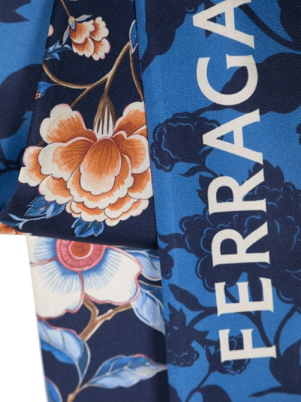 Flower Printing Silk Scarf