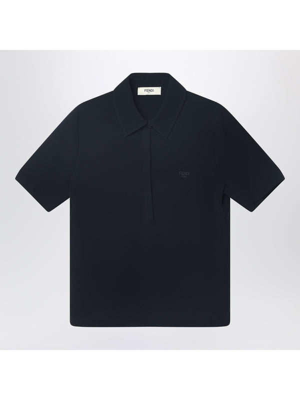 Silk Cady Polo Shirt