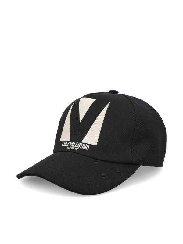 V Logo Embroidery Cotton Ball
  Cap