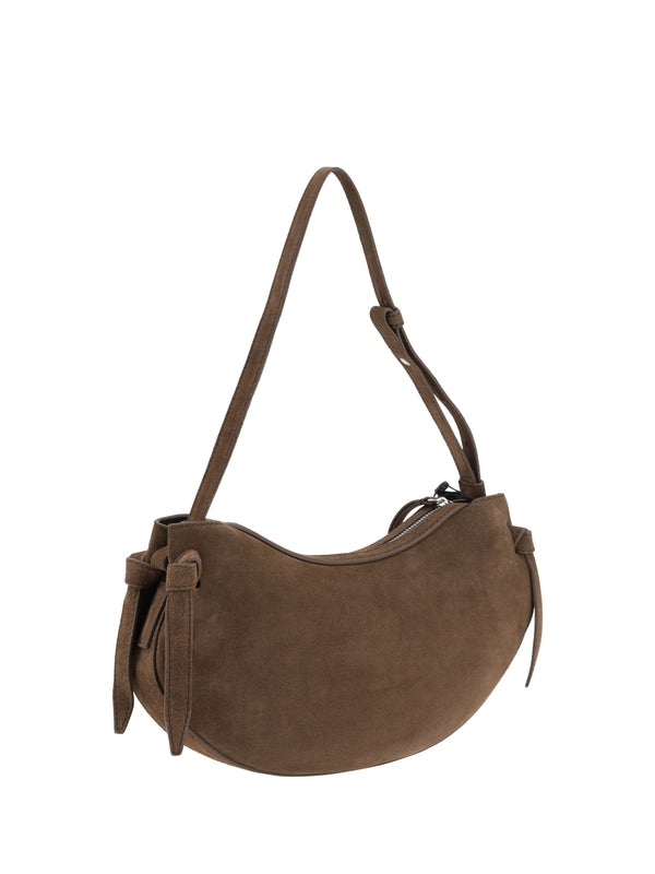 Fortune Cookie Suede Shoulder
  Bag