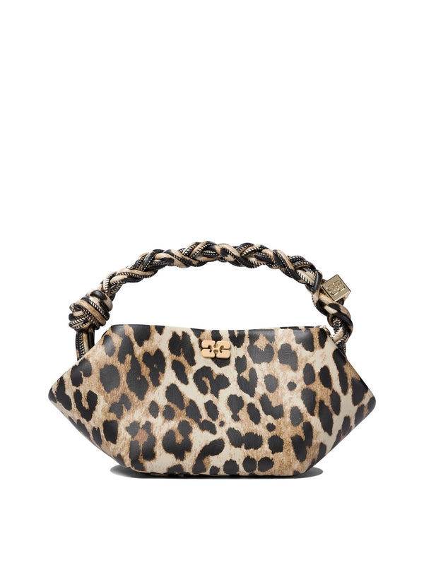 Bou Logo Decoration Leopard Tote Bag