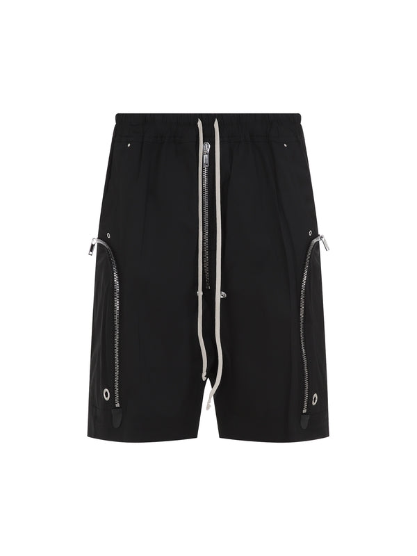 Bauhaus Bela Zipper Detail Cotton Shorts