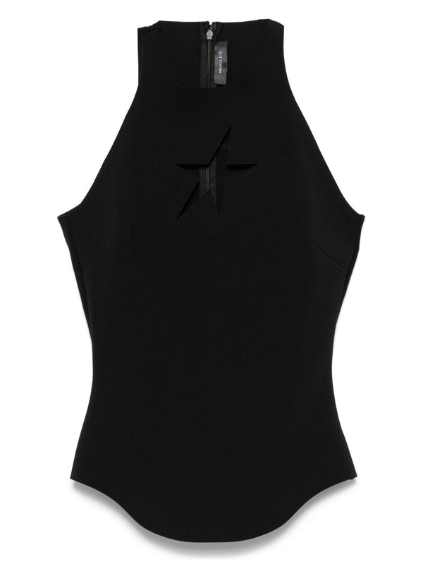 MUGLER Top Black Sleeveless