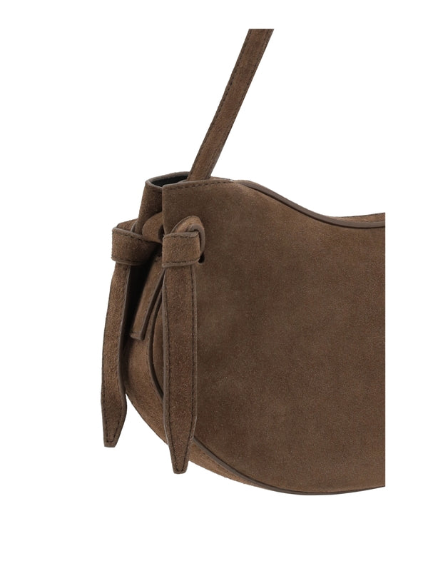 Fortune Cookie Suede Shoulder
  Bag