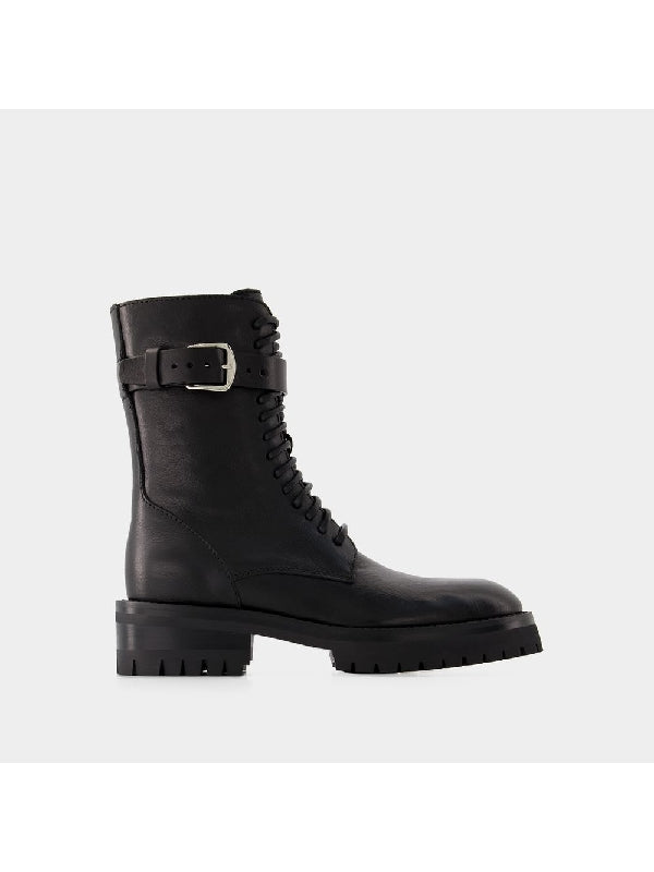 Cisse Buckle Lace-Up Boots