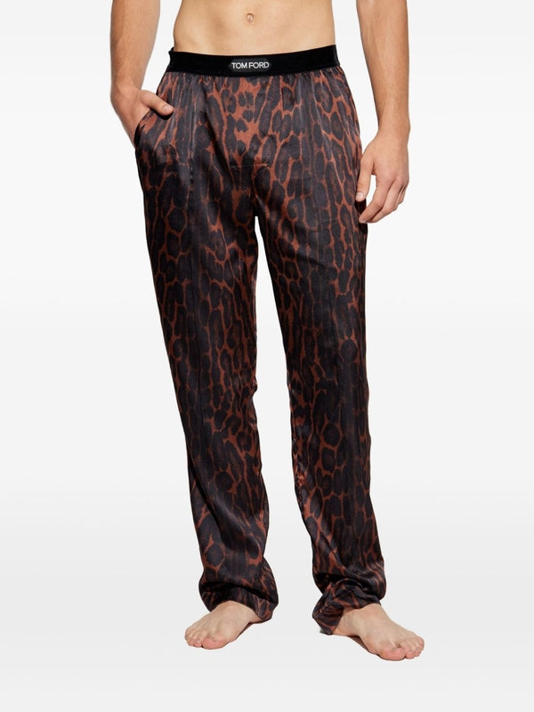 Tom Ford Leopard Brown Pajamas