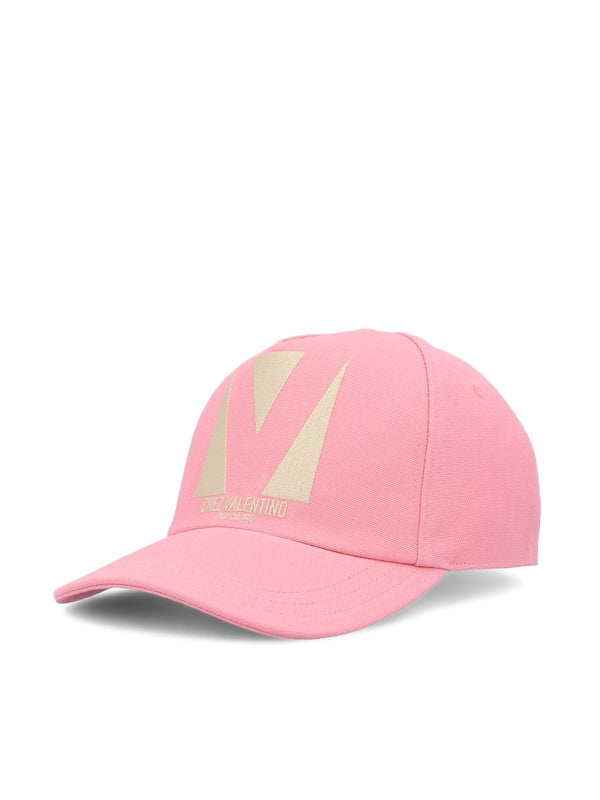 V Logo Cotton Baseball Cap