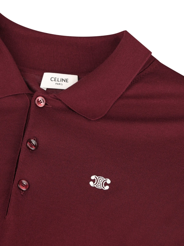 Triomphe Logo Embroidered Polo Shirt