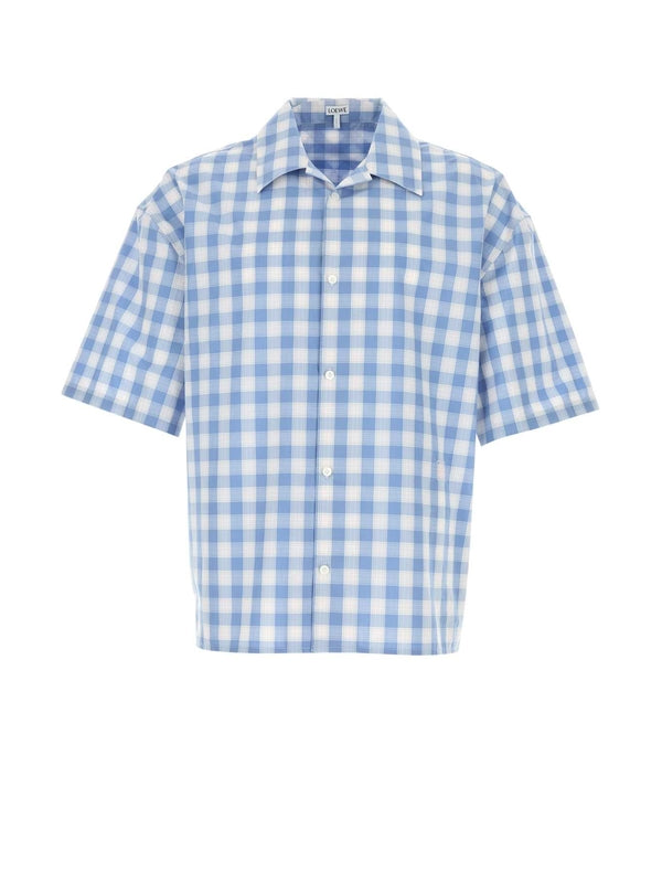 Check Pattern Cotton Short Sleeve Shirt