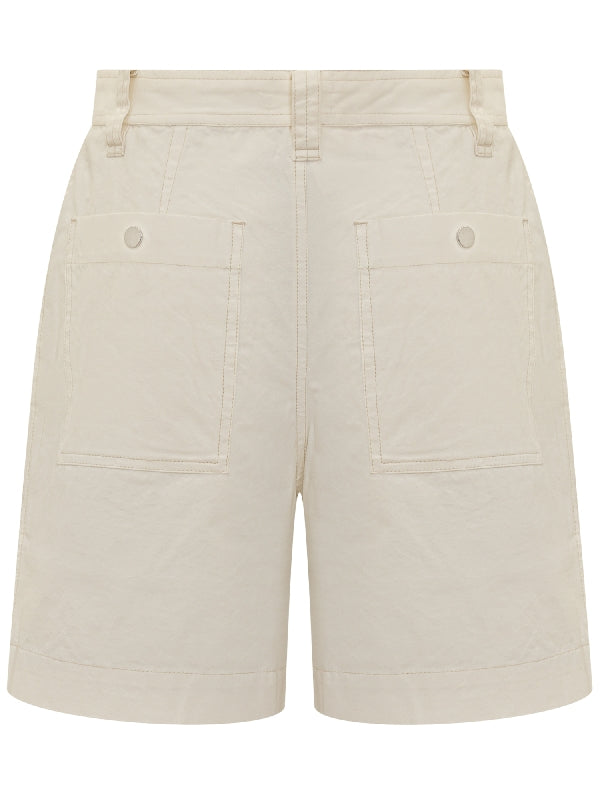 Zipper Pocket Cotton Shorts