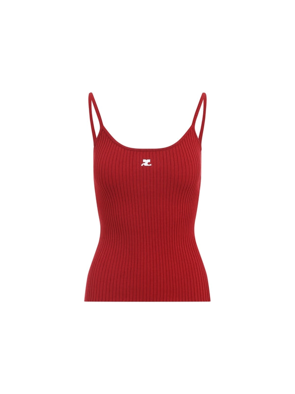 Courrèges Red Sleeveless Top
