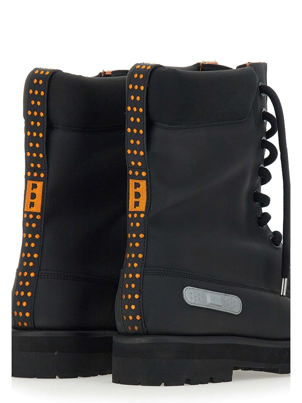 Strada High Top Lace Up Leather Boots