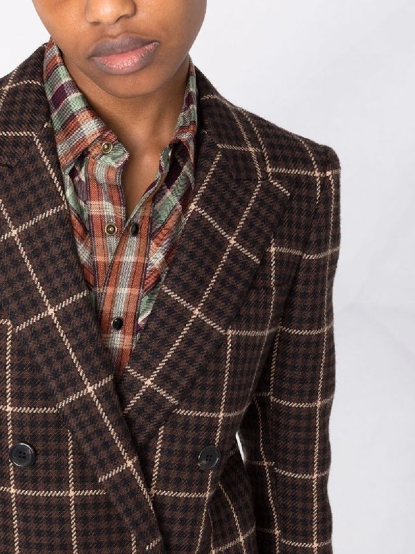 Check Pattern Wool Double Jacket