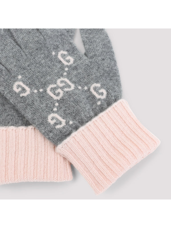 Gucci Grey Wool Gloves