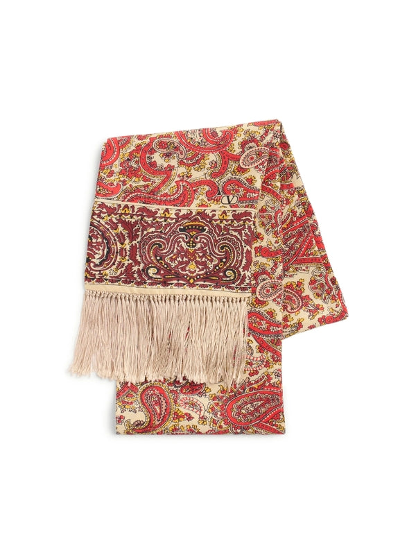 Valentino Beige Silk Mufflers