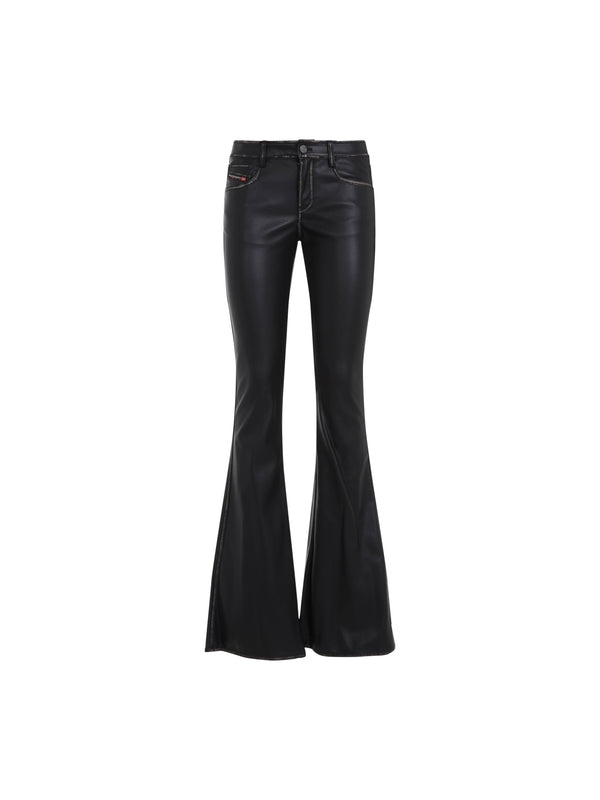 P-Stellar-Q1 Faux Leather Bootcut Pants