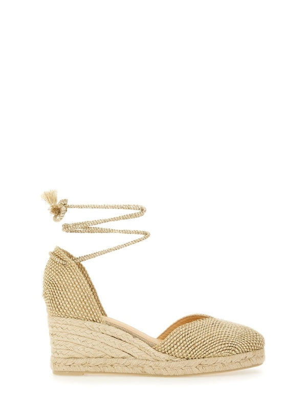 Castañer Beige Wedge Sandals