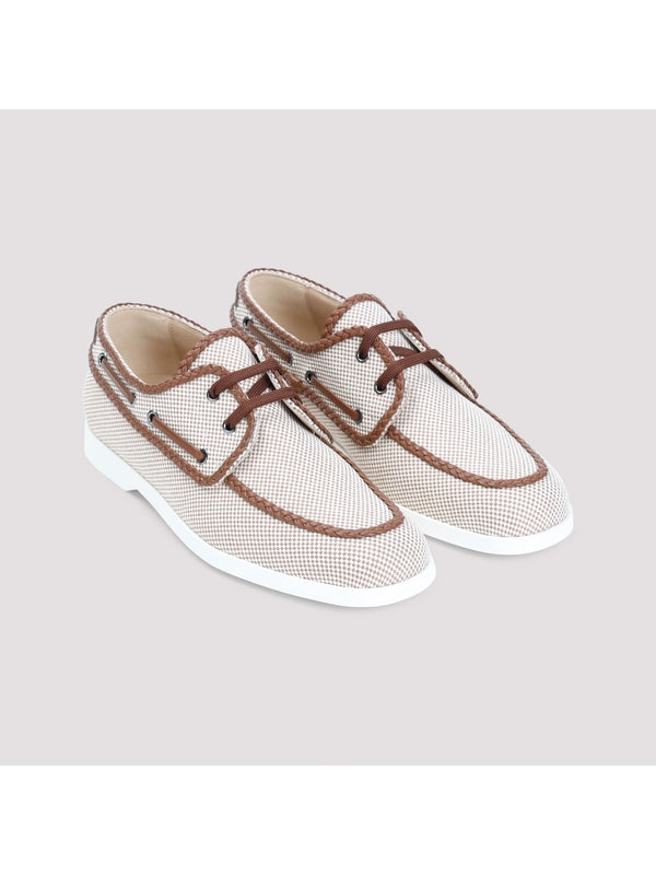 Metal Logo Detail Boat Shoes