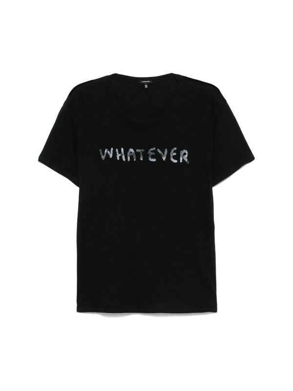 WHAT EVER プリント半袖Tシャツ