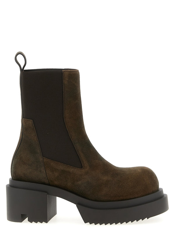 Rick Owens Brown Chelsea Boots