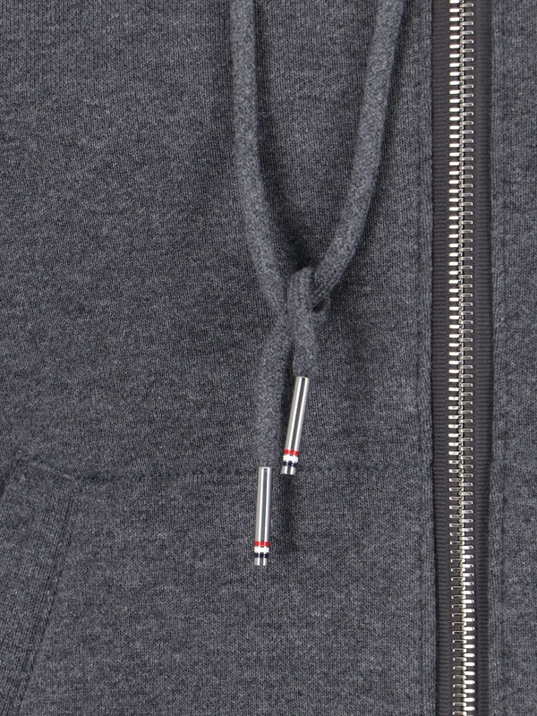 4-Bar Cotton Hoodie Zip-Up