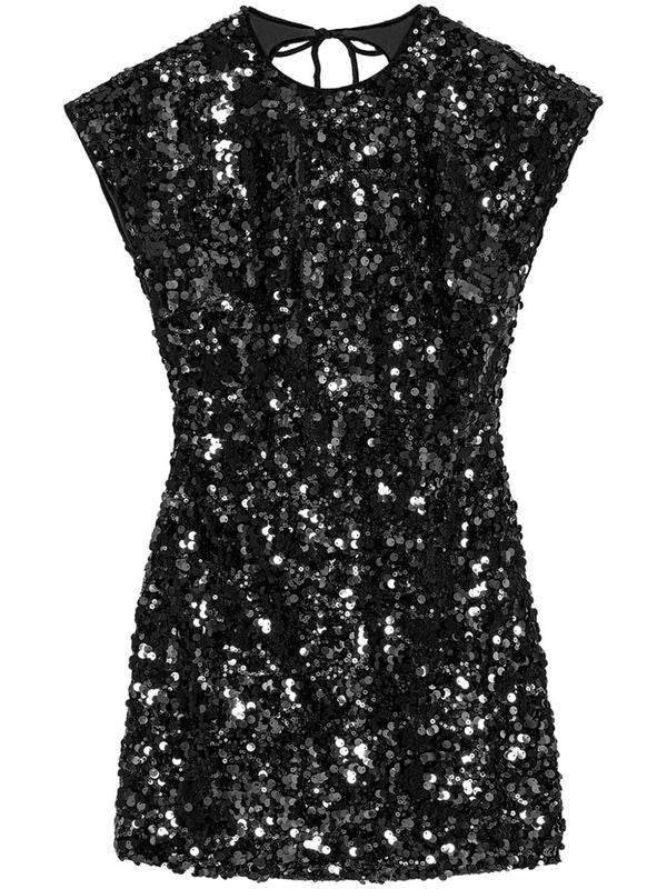 Back Tie
  Sequin Detail Mini Dress