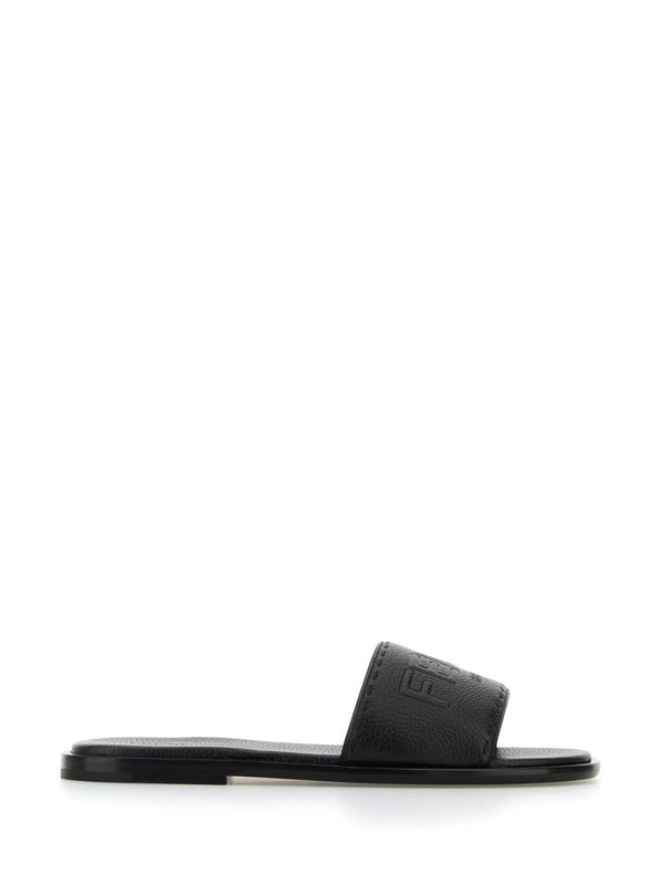 Fendi Black Slides